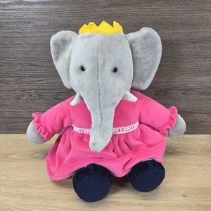 Queen Celeste BABAR 14” Elephant Soft Toy Gund Vintage Rare Grey Cuddly Teddy - Picture 1 of 14