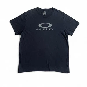 Oakley Software Y2K Streetwear Skater Graphic Black Crewneck T-Shirt Size 2XL - Picture 1 of 4