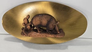 Targa da parete vintage Copperama Texas armadillo & cactus arte rame 3D 10 x 6" - Foto 1 di 9