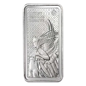 2022 St. Helena 10 Pound Queen's Virtues Victory 10 oz Silver Bar Coin - Picture 1 of 3