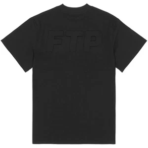 FTP Embossed Logo Tee Short Sleeve T Shirt Black Size XL Brand New - Picture 1 of 1