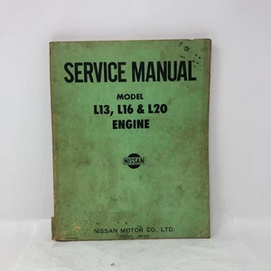 Nissan Datsun L13 L16 L20 Motor Manual de Servicio de Fábrica Original - Imagen 1 de 8