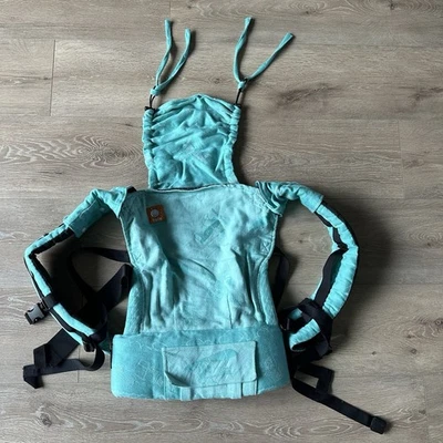 New NWOT Tula Baby Carrier Turquoise Airplane Print - Image 1 of 4