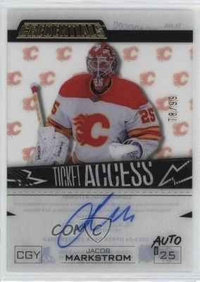 2024 UD Credentials Update Acetate Ticket Access /99 Jacob Markstrom Auto - Image 1 of 3