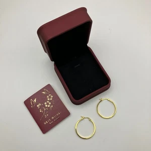 Momelf Gold Hoop Earrings 14K Gold Hoop Earrings for Women Round 20/30/40mm - Picture 1 of 6