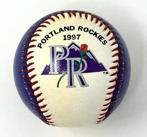 1997 MiLB Portland Rockies Portland Oregon Souvenir Baseball Purple White Logo - Picture 1 of 5