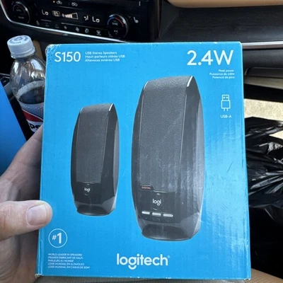 Logitech S-150 USB Stereo Lautsprecher 2,4W Computer Lautsprechersystem - Schwarz - NEU™ - Bild 1 von 2