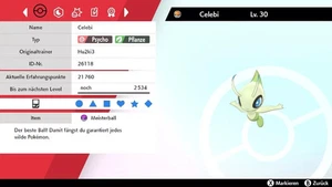 Celebi Pokemon Schwert Schild 6DV! + Meisterball - Bild 1 von 5