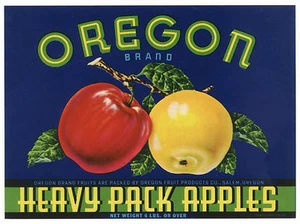 *Original* OREGON Salem Paquete Pesado AUTÉNTICO Apple Can Etiqueta ¡NO ES UNA COPIA! - Imagen 1 de 1
