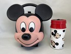 Vintage Disney Mickey Mouse Head Lunch Box Kit Original Thermos by Aladdin/RARE
