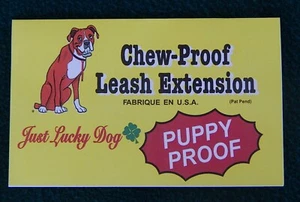 The ORIGINAL Chew-Proof Leash Extension JUST LUCKY DOG Puppy-Proof Leash Saver  - Picture 1 of 6
