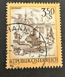 Austria 1973 stamp Views 3s 50 orange FU SG1680a - Foto 1 di 2