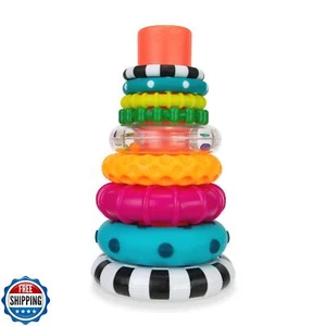 Sassy Stacks of Circles Stacking Ring STEM Learning Toy, Age 6+ Months, Multi - Picture 1 of 5