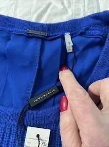 Elie Tahari Sweater XL Cobalt Blue - Picture 1 of 6