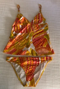 Costume da bagno Trina Turk tankini arancione giallo colorato taglia MEDIA - Foto 1 di 12
