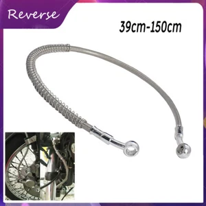 39 cm-150 cm tubo tubo olio freno moto raccordo banjo acciaio inox intrecciato - Foto 1 di 30
