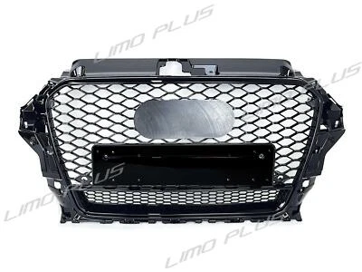 For 2014-2016 Audi A3 S3 8V Gloss Black Front Grille Direct Replacement - Image 1 of 4