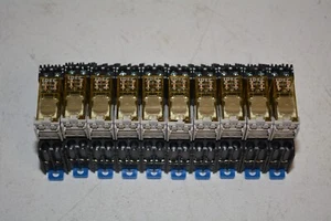 ^ Lot 10x IDEC RJ25-CL-A120 Slim Power Relay W/ SJ2S-07LW Relay Sockets #W5343 - Picture 1 of 3
