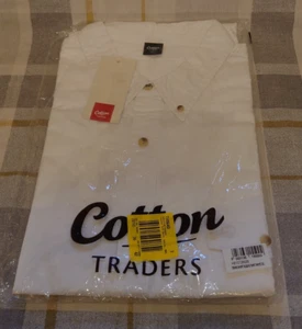 Men's White Denim Short Sleeve Shirt 3XL - Cotton Traders - Picture 1 of 4