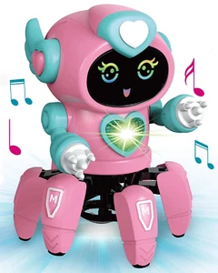 Pink Smart Robot Toy for Kids 3-8, Walking Dancing Music Lights, Electronic Fun - Picture 1 of 12