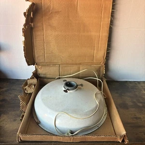 Vintage MCM White & Glitter Rotating Xmas Christmas Tree Stand- Nordendale S-750 - Picture 1 of 15