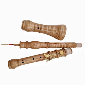 Clear color Baroque Oboe A-415HZ, Flames maple wood Oboe with reed - Picture 1 of 10