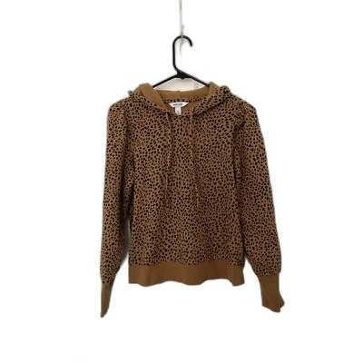 Nine West Size Medium Leopard Animal Print Pullover Hoodie Black and Brown - Image 1 of 4