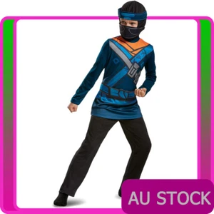 Kids Lego Ninjago Jay Costume Boys Child Legacy Ninja Blue Book Week Jumpsuit - Picture 1 of 3