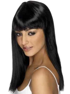 Glamourama Wig Costume Accessory Adult Halloween Many Colors Bangs Long - Picture 1 of 9