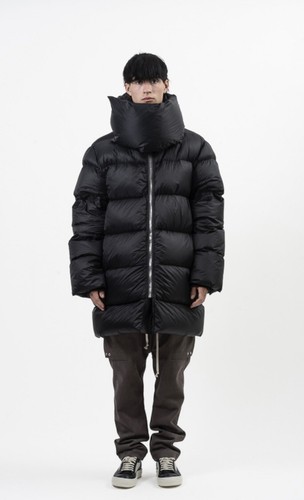 Giacca imbottita RICK OWENS F W 21 montagna collo alto nuova