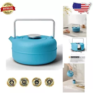 Removable Infuser Cast Iron Tea Pot - Blue 27 oz with Enameled Interior - Picture 1 of 8