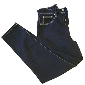 Weworewhat Damen High Rise Straight Leg Stylisch Dark Denim Blau Jeans Größe 26 - Bild 1 von 16