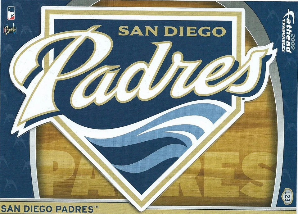 SAN DIEGO PADRES LOGO FATHEAD TRADEABLES REMOVABLE STICKER TONY GWYNN 2009 L23 - Image 1 of 1