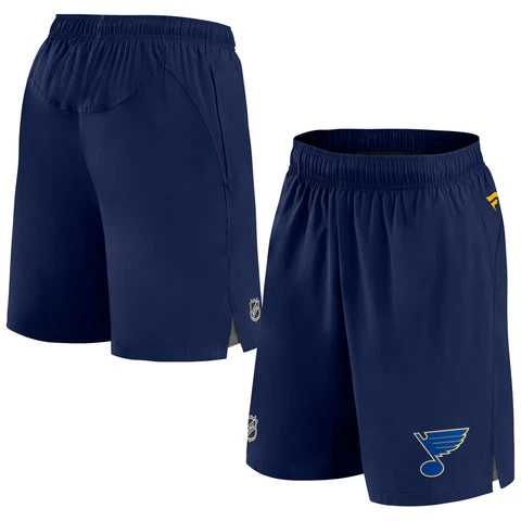 Men's Fanatics Branded Navy St. Louis Blues Authentic Pro Rink Shorts Cover