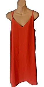 Topshop Coral Pink Double Spaghetti Strap Tunic Tank Dress Women US 8 UK 12 - Picture 1 of 7