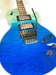 Steele Guitars Floyd Rose Les Paul Sandy Ocean Fade Guitar - Picture 1 of 14