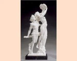 Scultura Apollo e Dafne cm 49 in polvere di alabastro artigianale Made in Italy - Picture 1 of 1