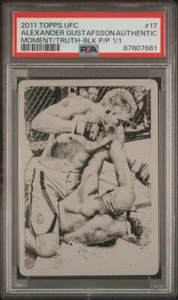 Placa de impresión negra Lexander Gustafsson Topps UFC Moment of Truth 17 2011 1/1 - Imagen 1 de 2
