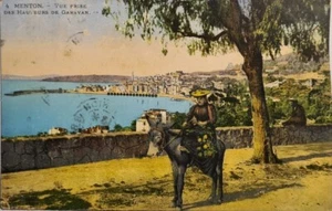 Vintage Postcard - Menton, French Riviera - Postmarked 1914 - Buy 3+ - 15% Off - Picture 1 of 2