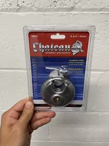 Chateau Round Disc Padlock Keyed Alike Stainless Steel C870 - Picture 1 of 1