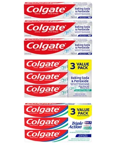 Colgate Baking Soda and Peroxide, Frosty Mint, Triple Action Toothpaste - USA - Picture 1 of 10