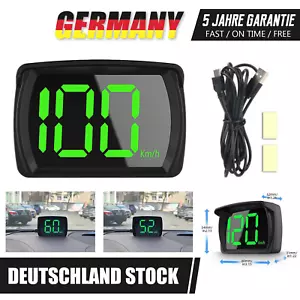 Universal Auto GPS HUD Digital Tachometer KMH Head Up Display Große Schrift DE - Bild 1 von 11