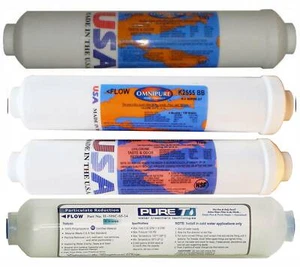 4 Inline Filter Set für Arbeitsplatte RO Umkehrosmoseanlage mit CL10ROT33 - Bild 1 von 1