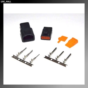 Kit de conector negro genuino Deutsch DTM 3 pines, contactos estampados 20-22AWG, EE. UU. - Imagen 1 de 1