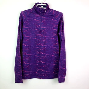 Nike Pro Combat Dri Fit Womens Size S Purple Pink Fitted Zip Thumbholes Jacket - Picture 1 of 7