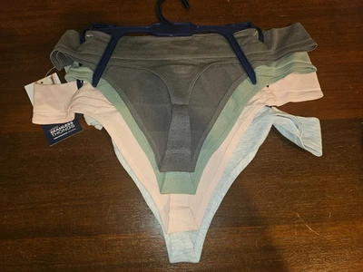 4 Pack Reebok Multi Color Extra Large & Large Seamless Thong Panty - Image 1 of 2