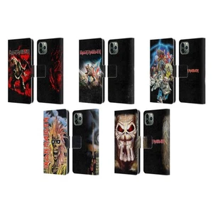CUSTODIA PORTAFOGLIO LIBRO UFFICIALE IRON MAIDEN ART PELLE PER TELEFONI APPLE iPHONE - Foto 1 di 11