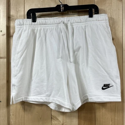 Шорты потовые мужские Nike XXL белые стандартный крой длина выше колена НОВЫЕ - Изображение 1 из 4