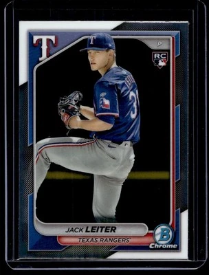 2024 Bowman Chrome Jack Leiter RC Texas Rangers #70 - Image 1 of 2