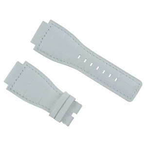 24MM LEATHER WATCH BAND STRAP FOR BELL & ROSS WATCH BR-01-BR-03 WATCH WHITE - Picture 1 of 4